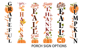 Porch Sign Stencil Options