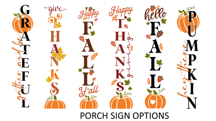 Porch Sign Stencil Options