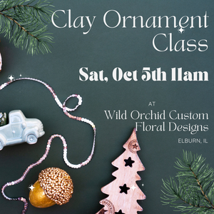 Clay Ornament Class: Sat, Oct 5th 11am @ Wild Orchid