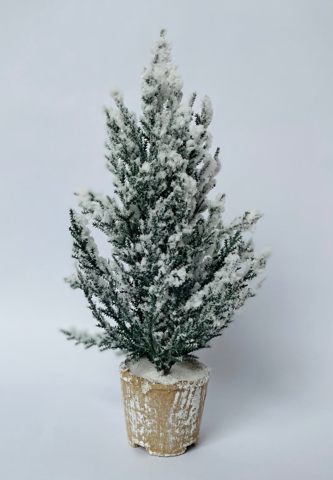 Snowy Faux Potted Tree