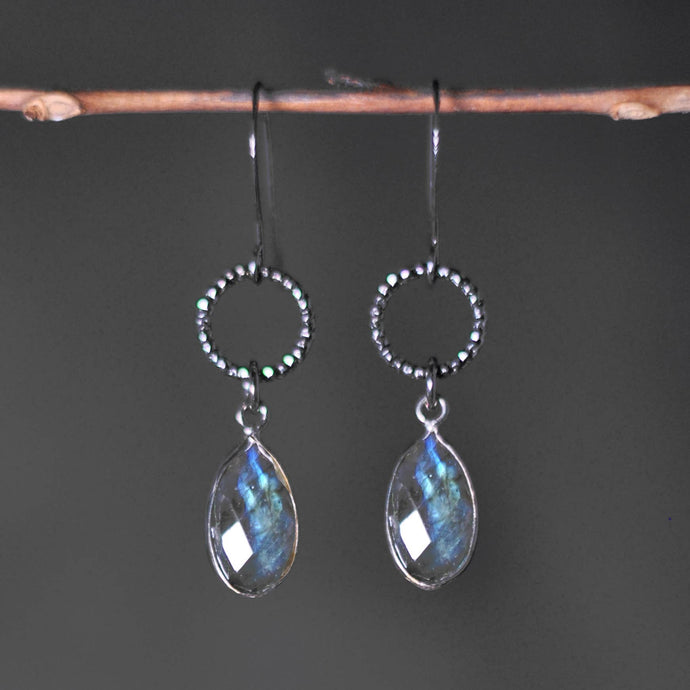 Earrings-Small Circle ( Semi Precious) Earrings