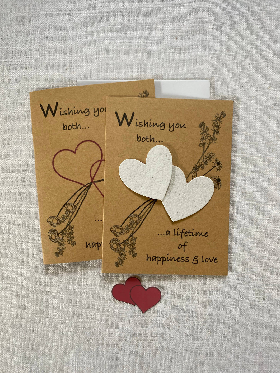 Wildflower Seed Heart Card ~ Wedding