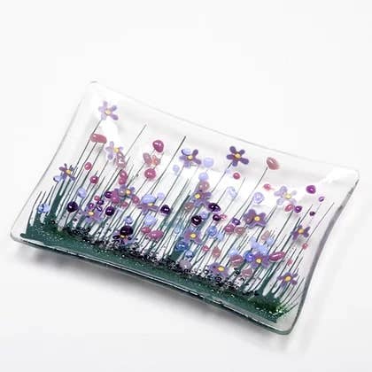 Handmade Fused Glass - Violet Medium Dish