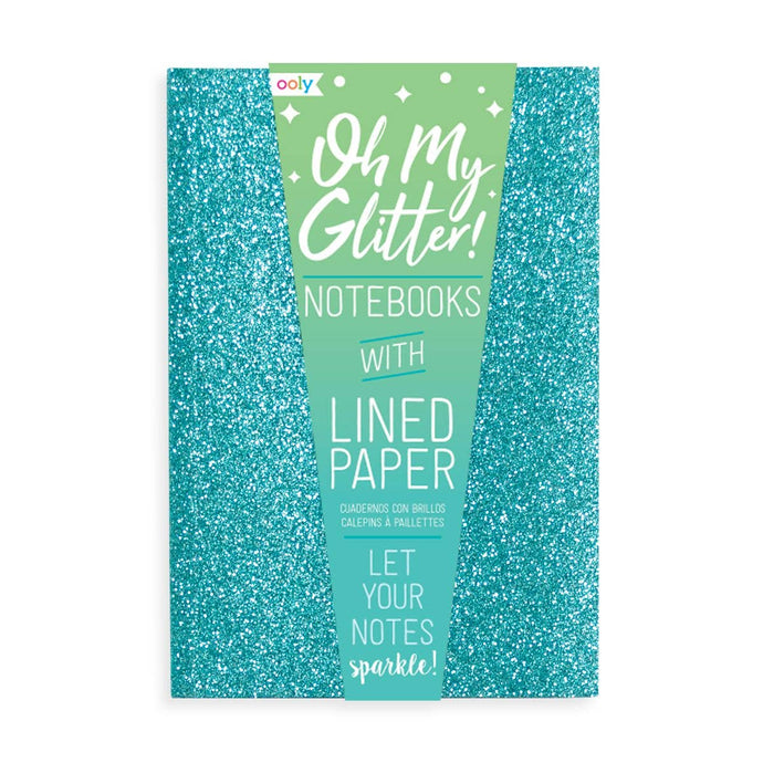 Oh My Glitter! Notebooks: Aquamarine & Sapphire - Set of 3