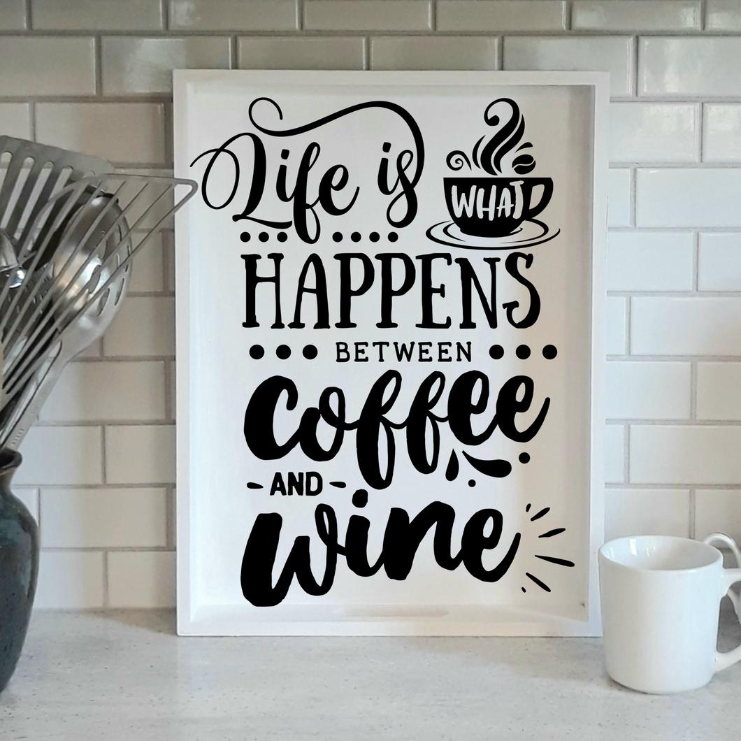 DIY Serving Tray Stenciling Kit (Coffee Tray Design #2)