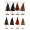 Bottle Brush Trees-Set of 4 assorted fall colors