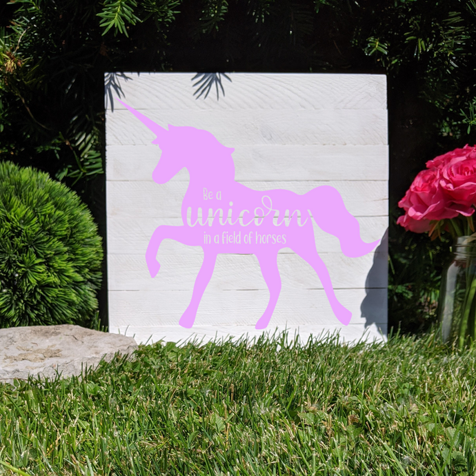 DIY Be A Unicorn Sign Stenciling Kit
