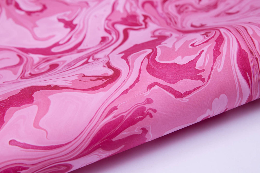 Hand Marbled Gift Wrap Sheets - Candy