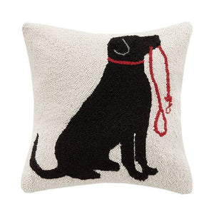 Labrador Dog & Leash Hook Pillow